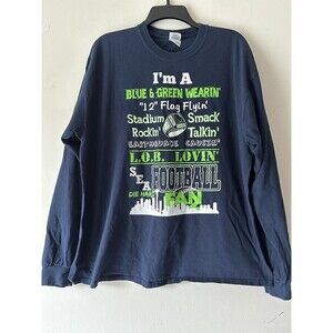 Seattle Seahawks Women's Crew Neck T-shirt XLg Cotton — A Blue & Green Wearin'